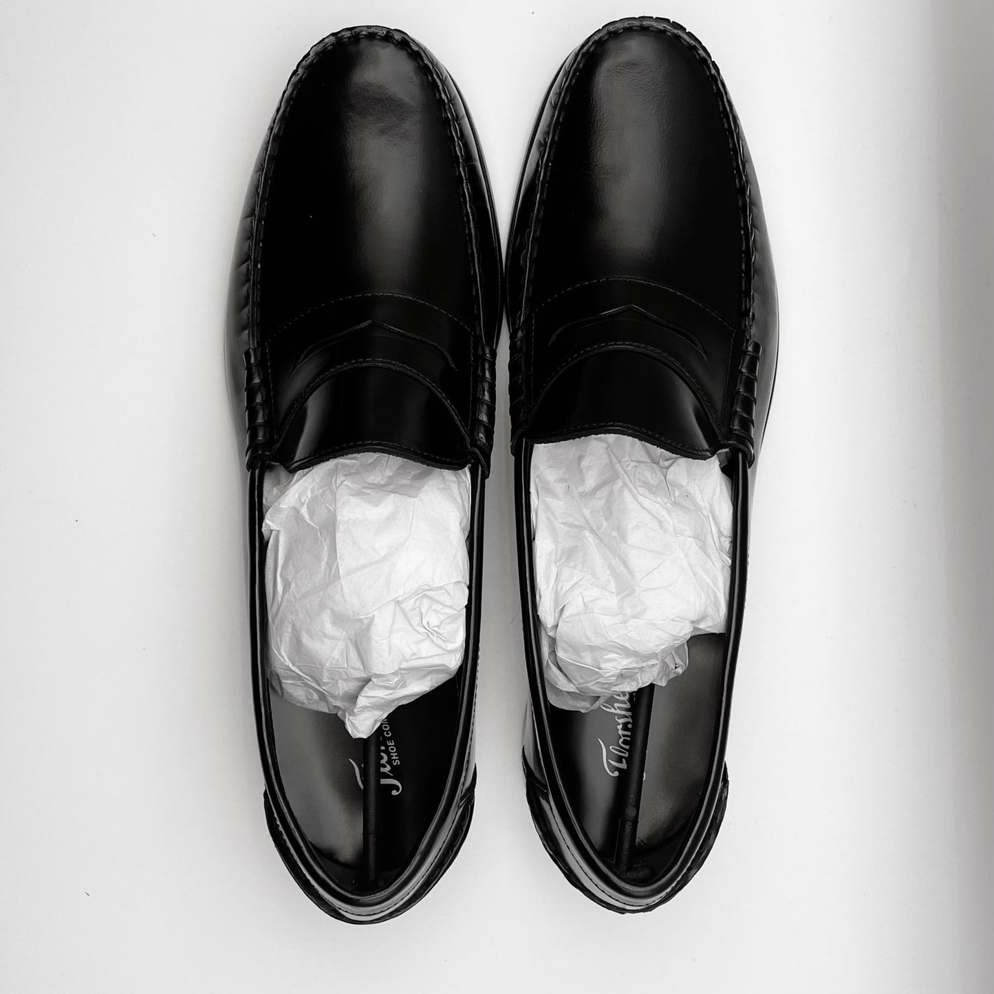 Florsheim Mens Berkley Penny Loafers US 14 D EU 47 Black Leather NIB