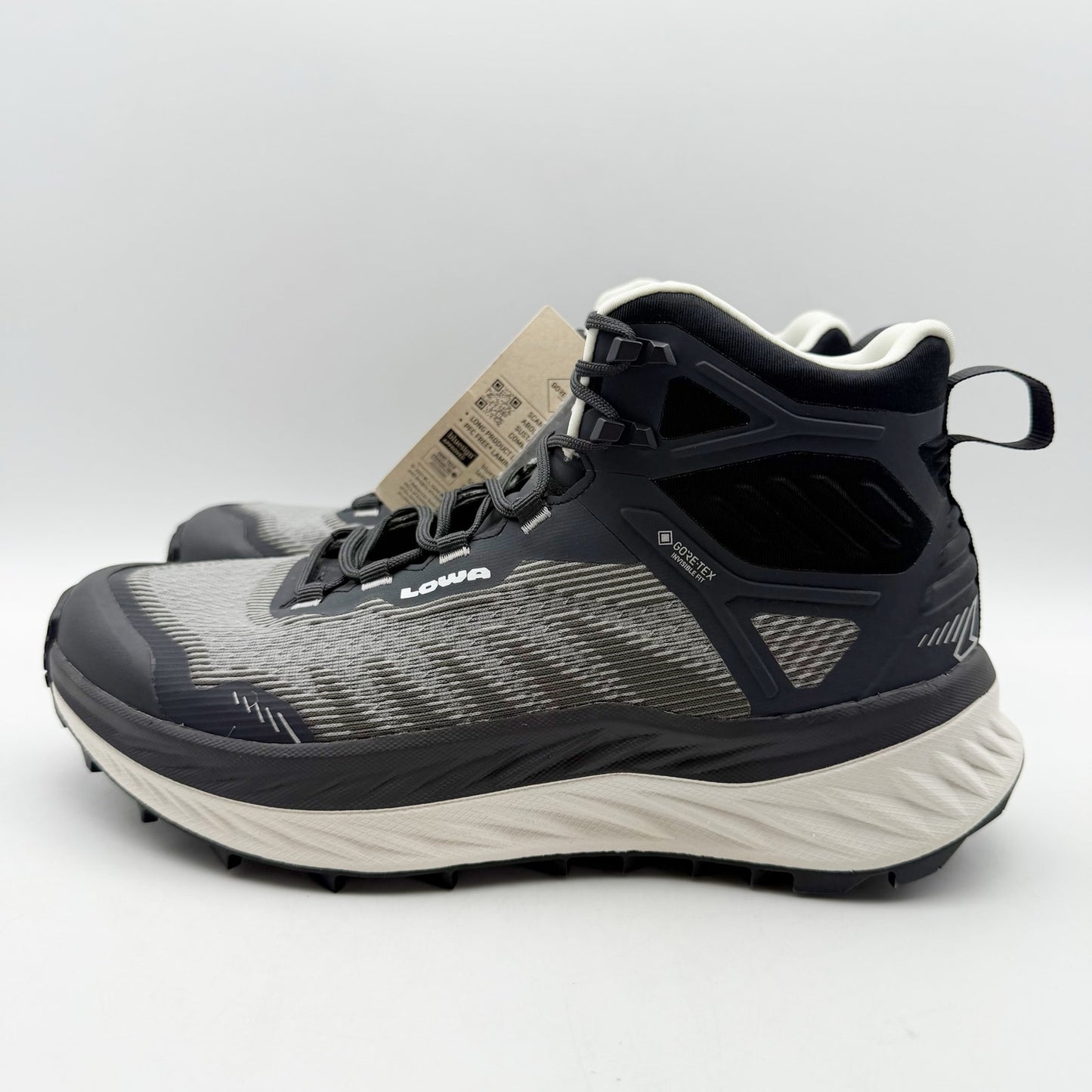 Lowa Womens Fortux GTX QC Ws Trail Running Sneaker US 7 EU 39 Black White WP NIB