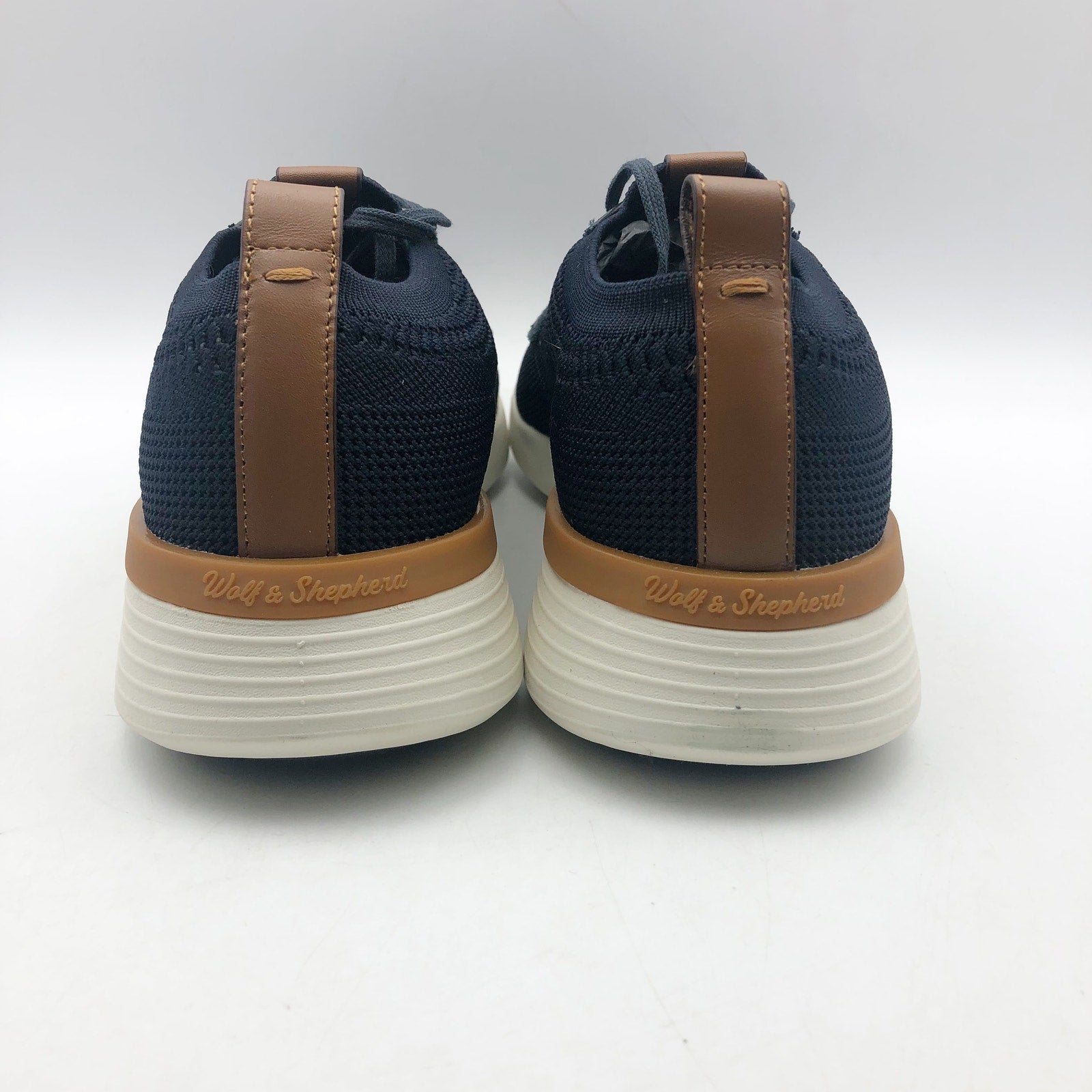 Wolf & Shepherd Swiftknit Derby Sneakers MENS 6 WOMENS 8 Navy Blue Knit 1861 NIB