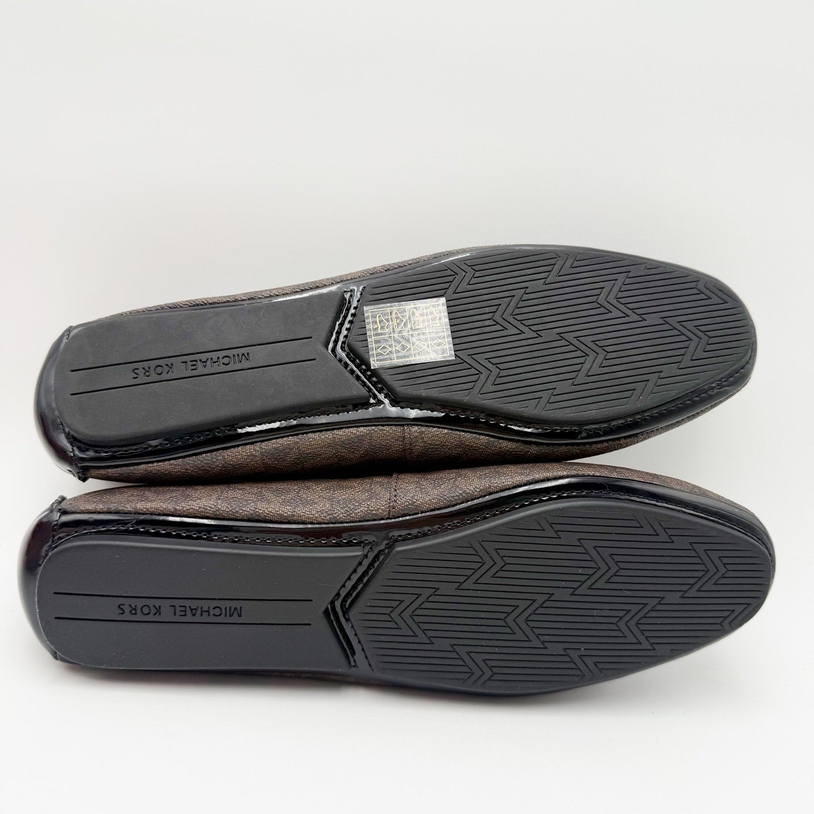 Michael Kors Womens Lillie Moc Flats US 9 Brown MK Logo NIB