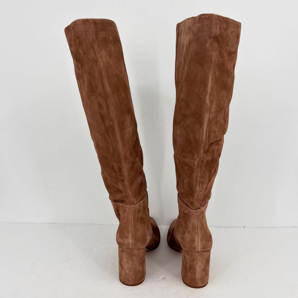 Sam Edelman Womens Hiltin Knee High Boots Size 10 EU 40 Tan Praline Suede NWOB