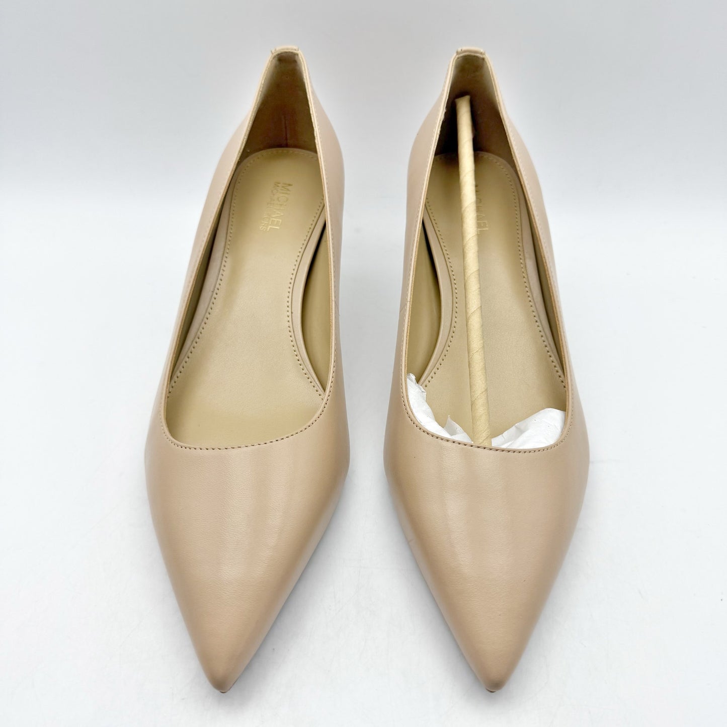 Michael Kors Womens Alina Flex Kitten Pump US 7 M Blush Beige Leather NIB