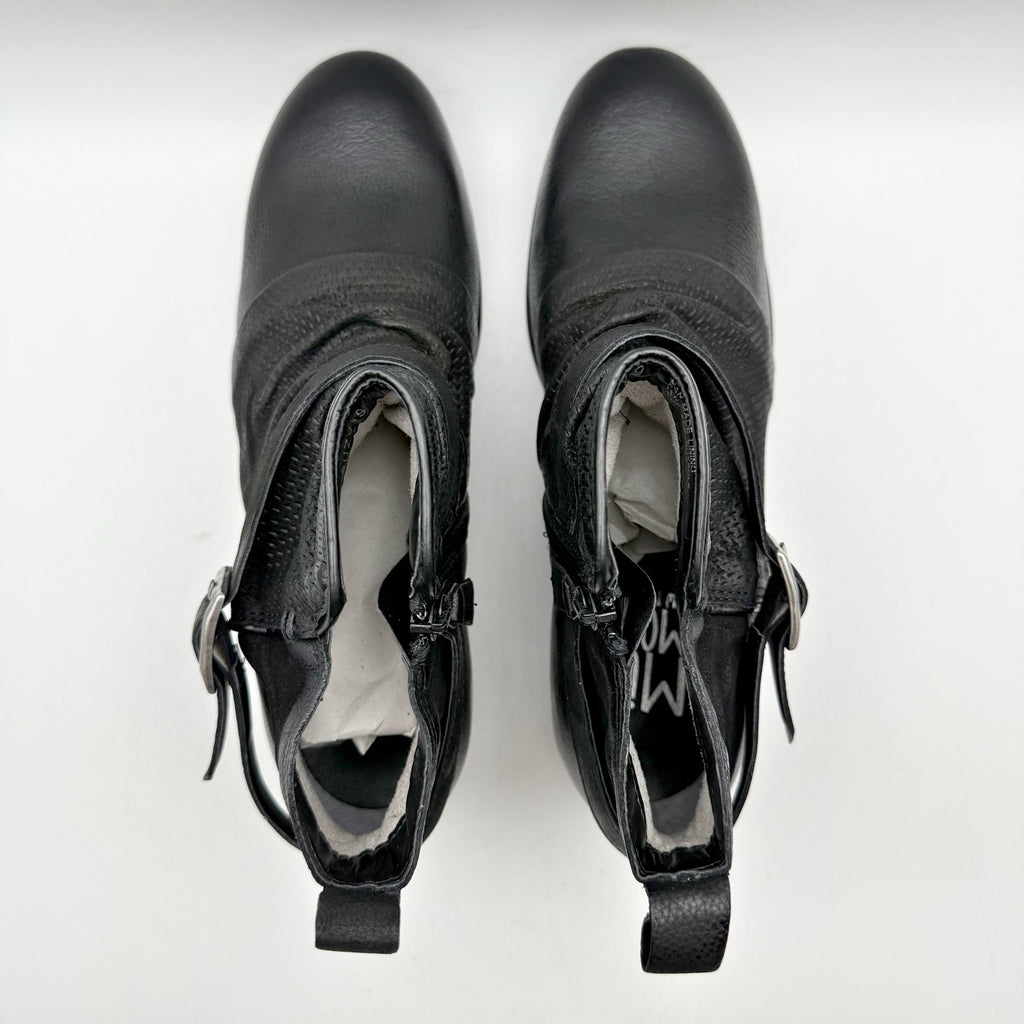 Miz Mooz Womens Suzy Ankle Bootie EU 39 US 8.5-9 Black Leather Boots NIB