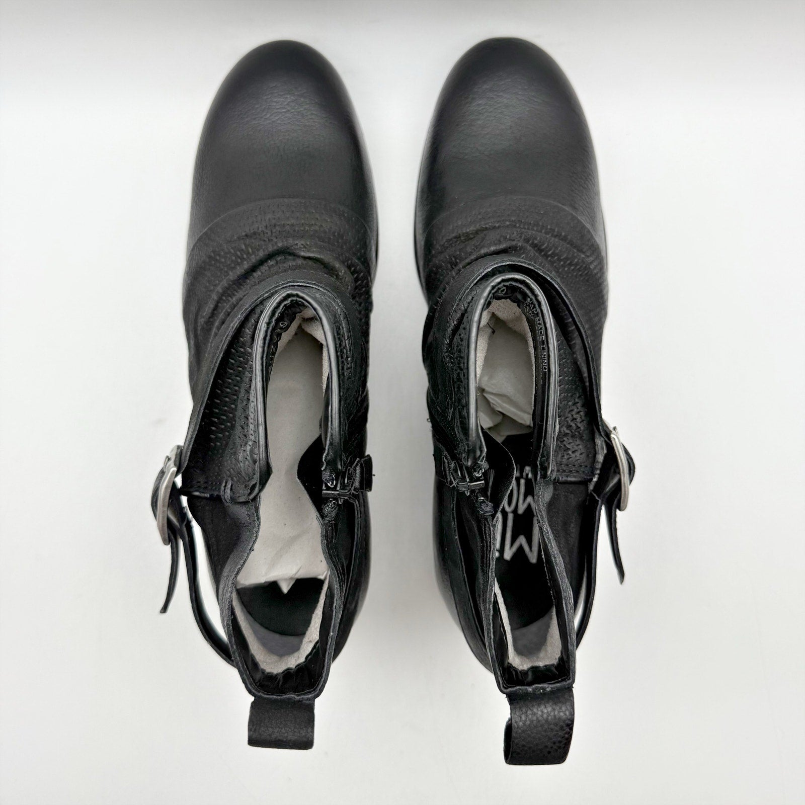 Miz Mooz Womens Suzy Ankle Bootie EU 39 US 8.5-9 Black Leather Boots NIB