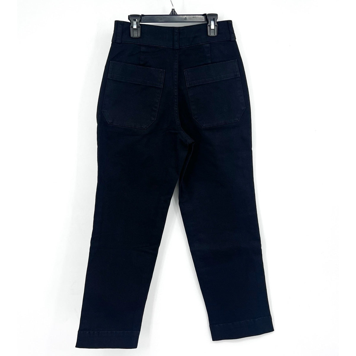 EVERLANE Women's The Organic Straight-Leg Pants Size 2 Black Utility Pockets NWT