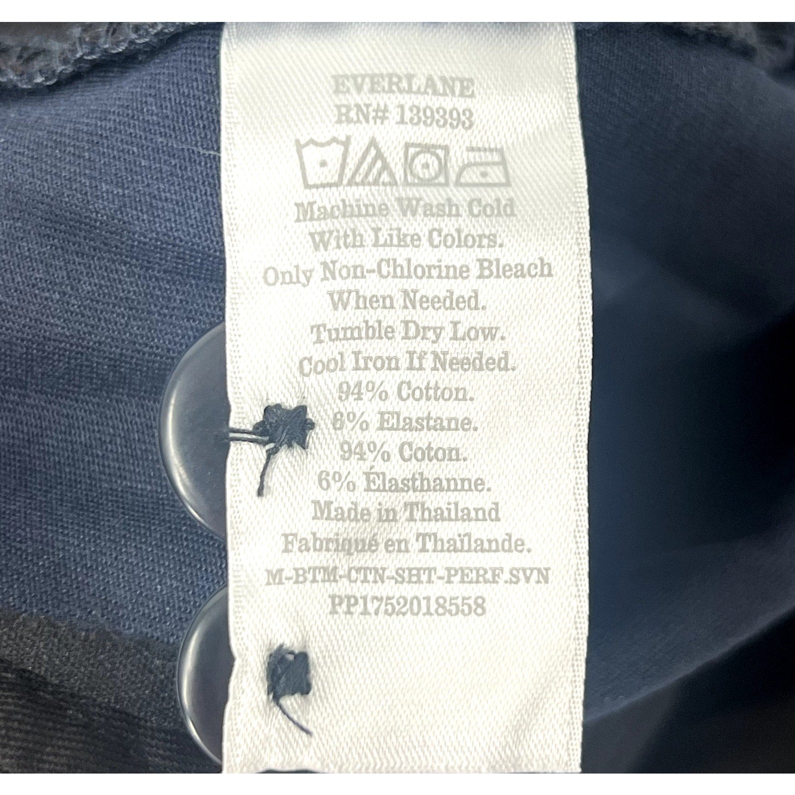 Everlane Mens The 7" Performance Chino Shorts Size 31 Navy Blue NWT