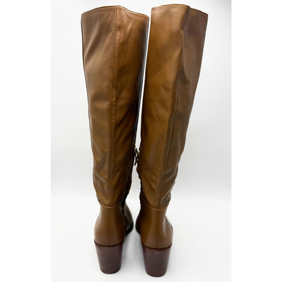 Sam Edelman Womens Lindsey Heeled Knee High Boots Size 11 Brown Leather NWOB