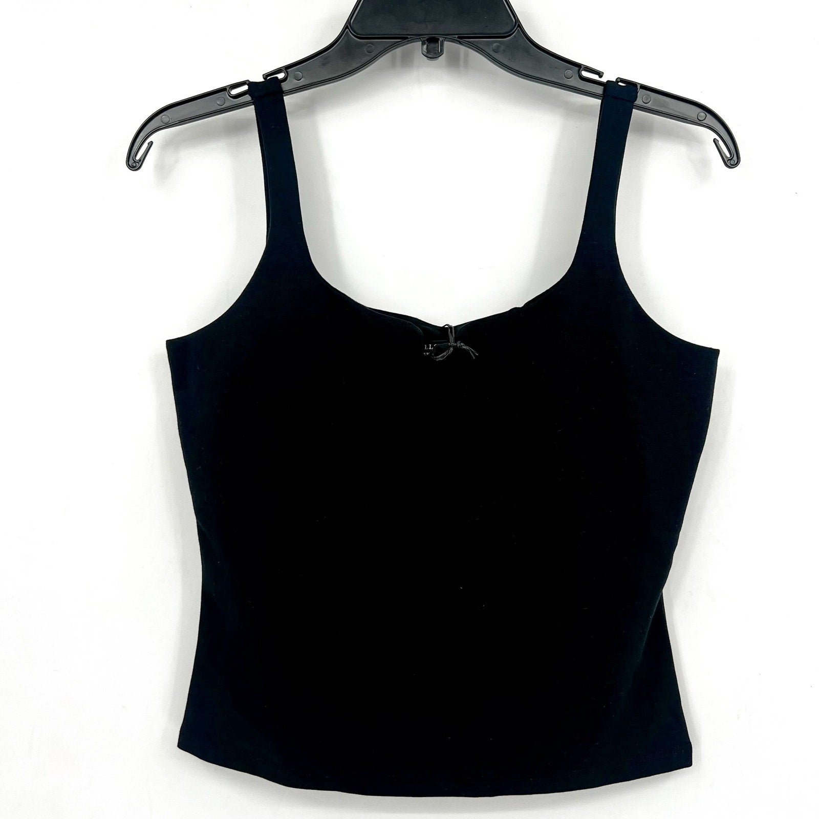 ALLSAINTS Women's Mio Slim Tank Top Size 4 Black Square Neck Sleeveless NWT