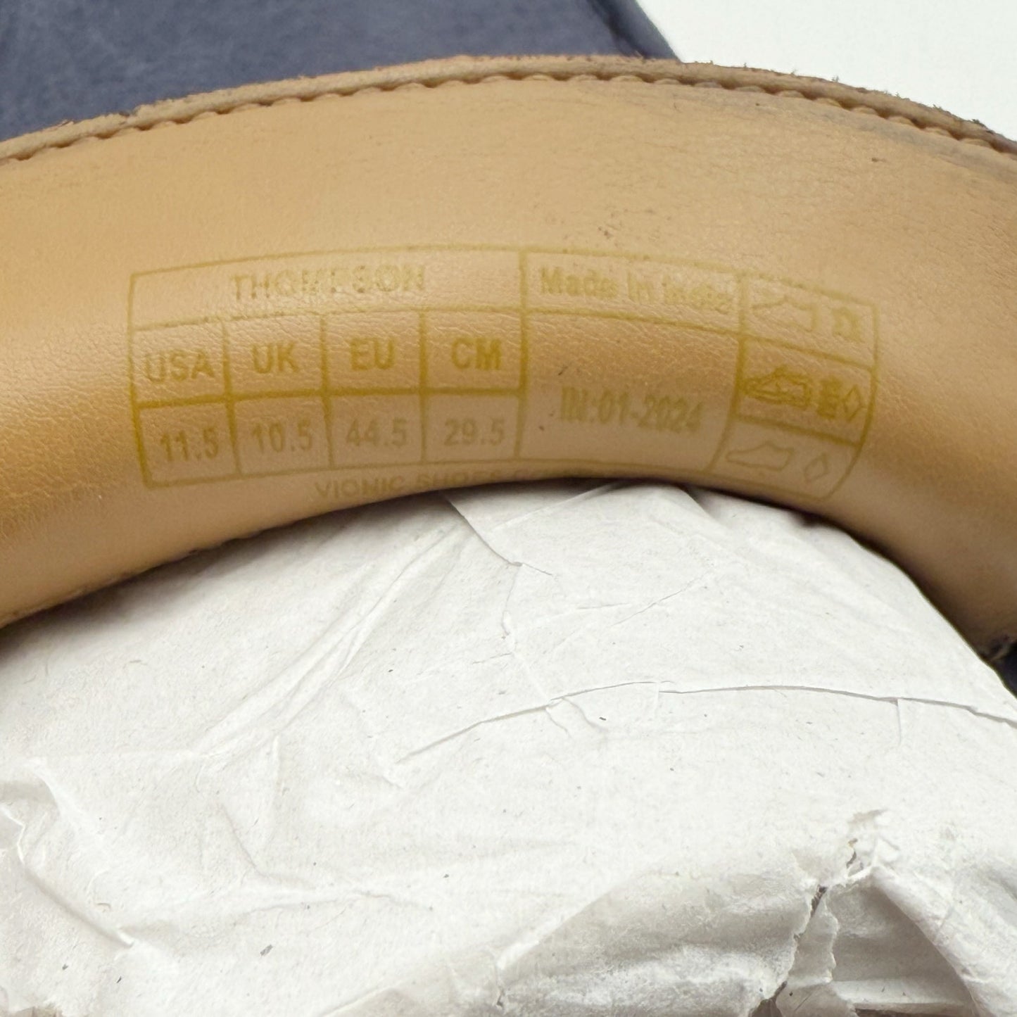 Vionic Mens Thompson Loafers US 11.5 M EU 44.5 Navy Blue Suede NIB