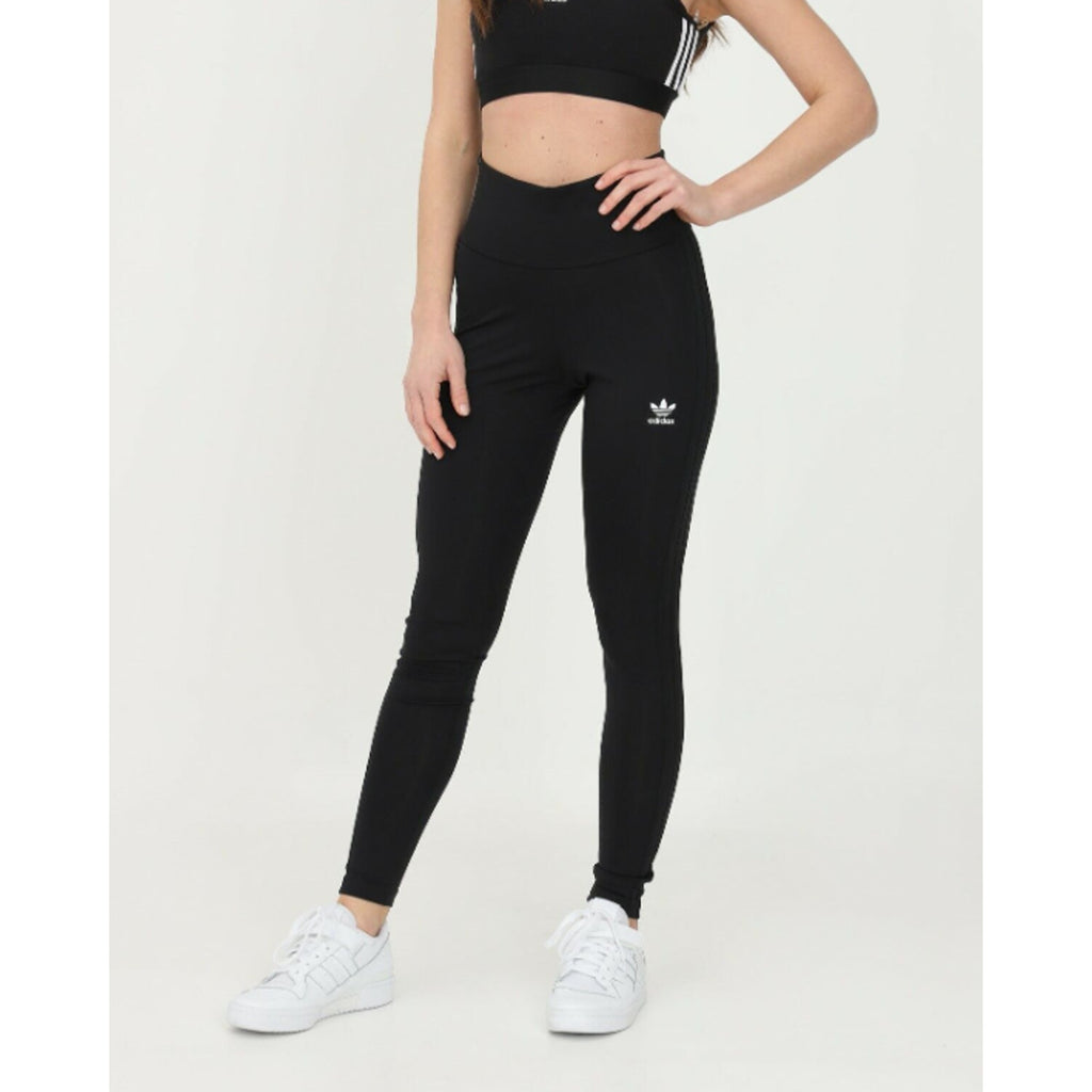 ADIDAS ORIGINALS Women's Adicolor Classics Tonal Leggings XS Black 3-Stripes NWT