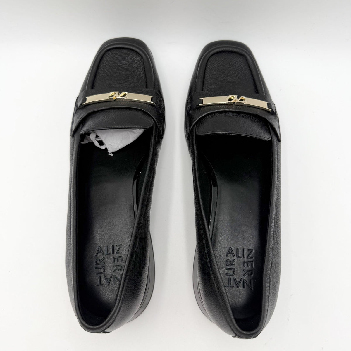 Naturalizer Womens Fabienne Loafers Size 10 M Black Leather NWOB
