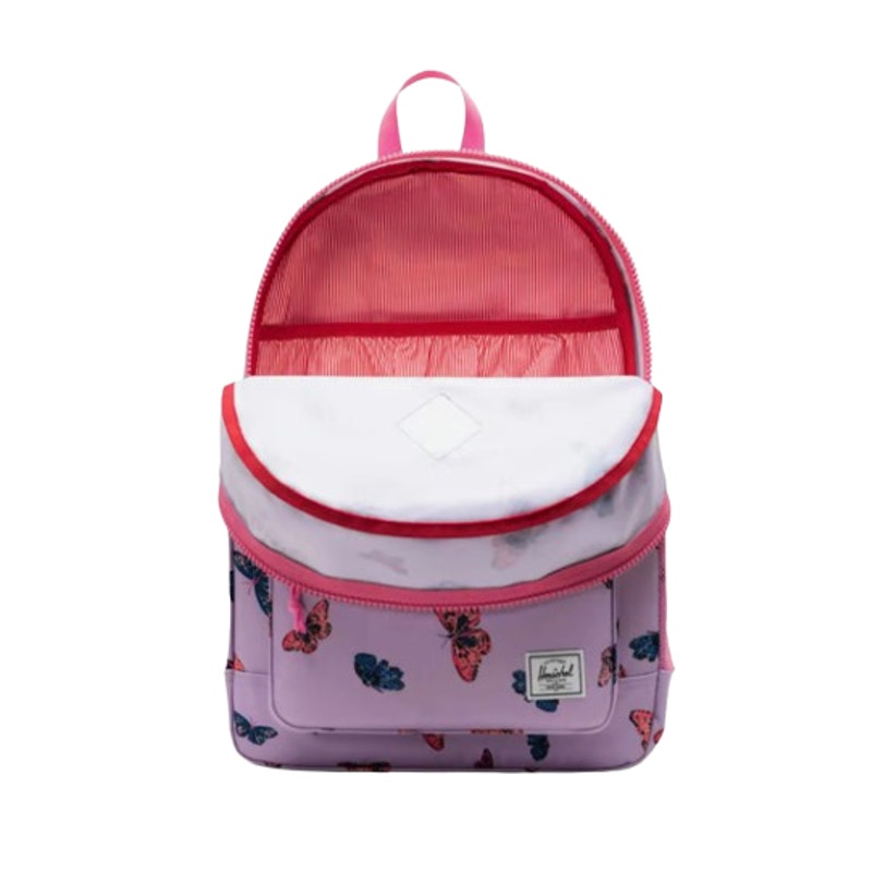 HERSCHEL HERITAGE Youth Backpack 26L Purple Lavendula Butterflies NWT