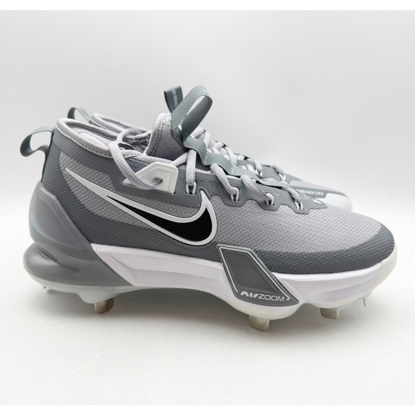 Nike Mens Force Zoom Trout 9 Elite Metal Baseball Cleats Size 7 Grey FB2906 NWOB