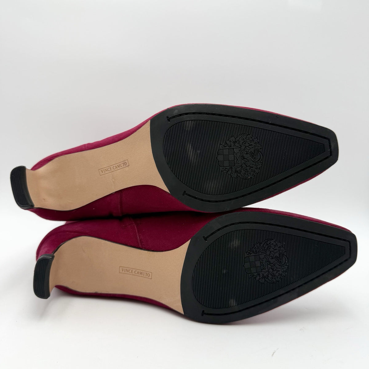 Vince Camuto Womens Amariah Ankle Booties Size 8 Red Chianti Suede NWOB