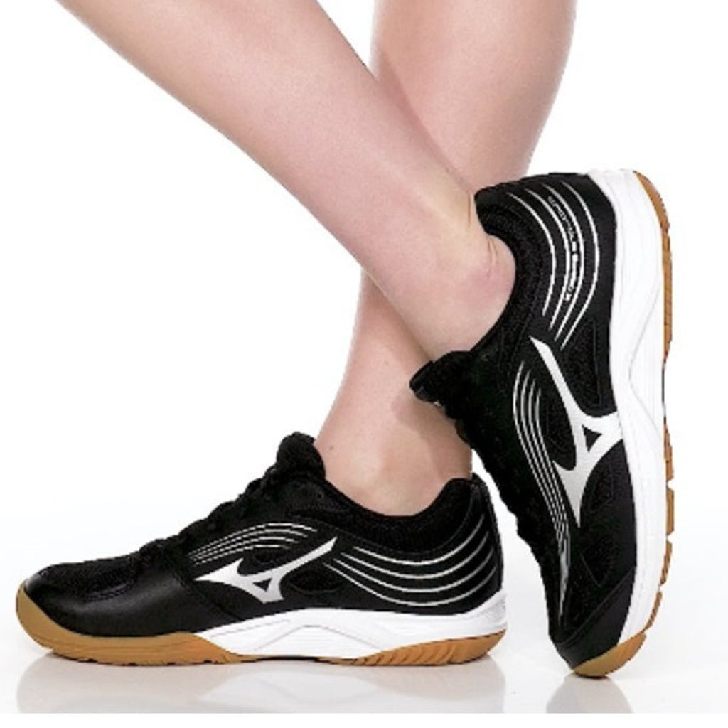 MIZUNO Womens Cyclone Speed 3 Volleyball Shoes Size 8 Black Silver Lace Up NIB