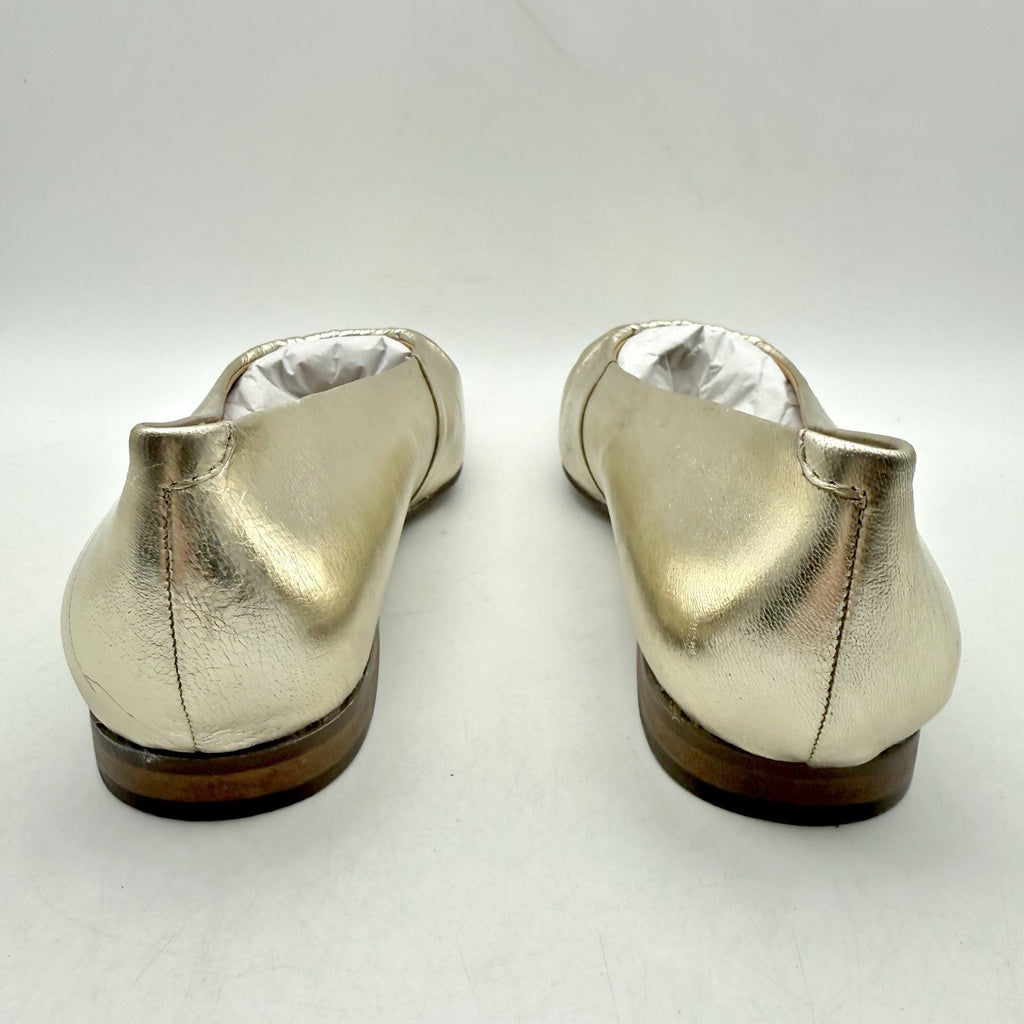 Seychelles Women Little Things Flats US 7.5 EU 38 Platinum Gold Leather NWOB