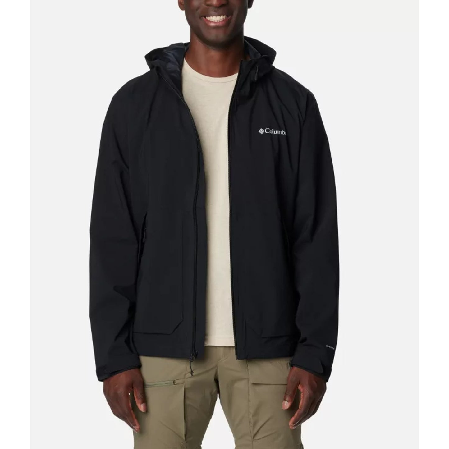 Columbia Mens Altbound Waterproof Jacket US Medium Black Hood Seam Sealed NWT