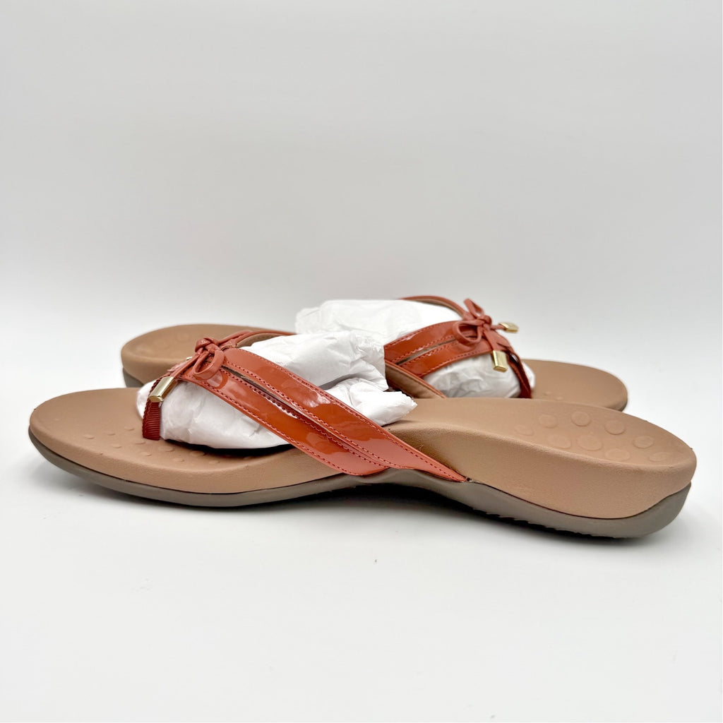 Vionic Womens Bella X Sandals Size 10 EU 41 Red Orange Flip Flops NWOB