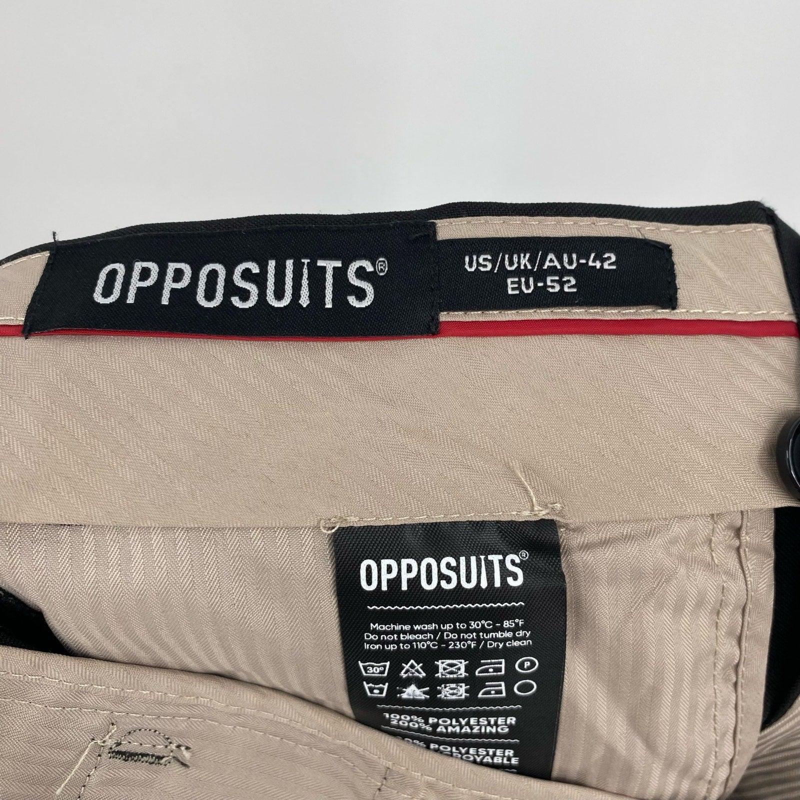 OPPOSUITS Mens Tuxedo Dress Pants 36 x 33 Black Pleated Slim Straight Leg NWOT