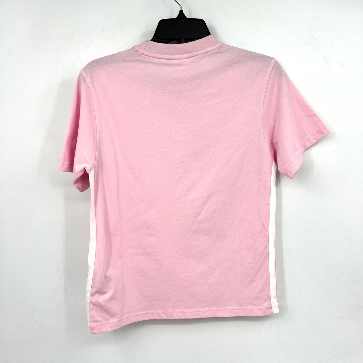 ADIDAS Women's Essentials 3-Stripes Cotton Tee XS Pink White Short Sleeve NWT