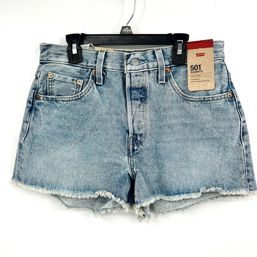 LEVI'S Womens 501 Original Fit Denim Shorts Size 28 US 6 Blue 56327-0407 NWT