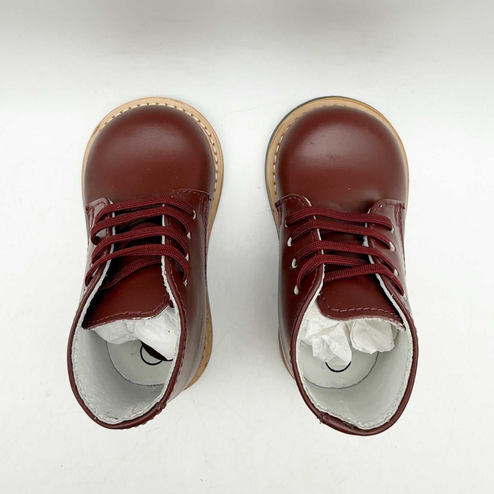 Josmo Baby Traditional First Walker Bootie US 4 Burgundy Red Leather NWOB