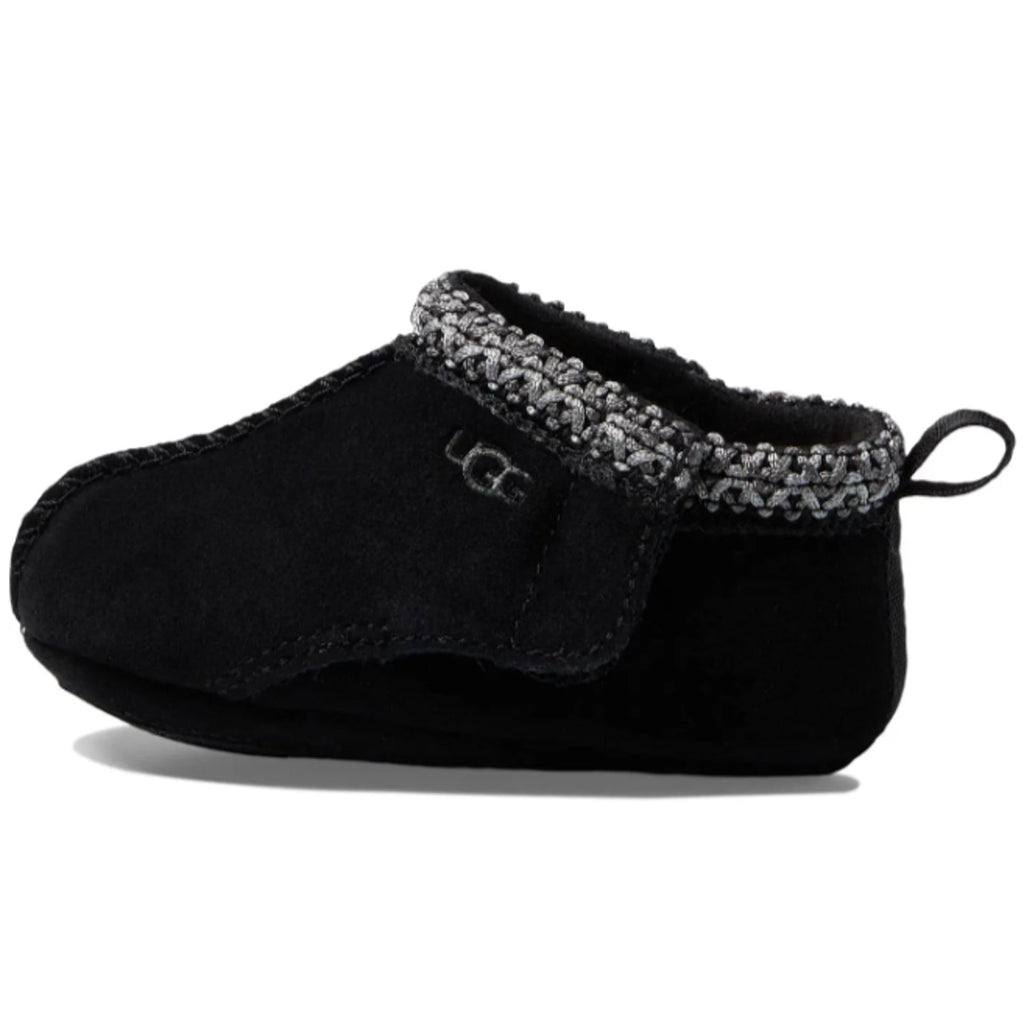 UGG Baby Tasman Slippers US 0/1 XS Black Suede NIB
