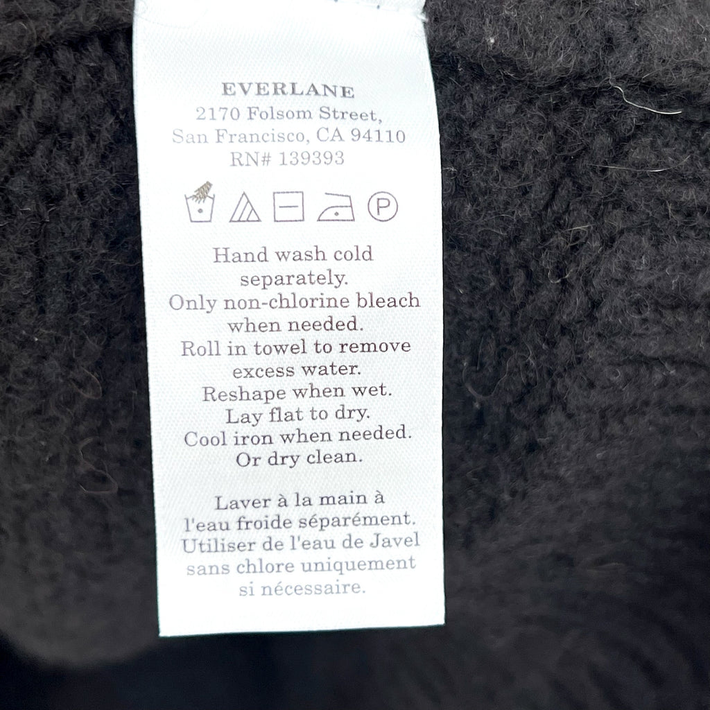 EVERLANE Men's The Cloud Relaxed Cardigan Sweater Medium Black Merino Wool NWT