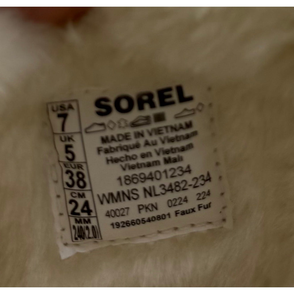 Sorel Womens Snow Angel Winter Boots Size 7 Tan Suede Waterproof Insulated NWOB