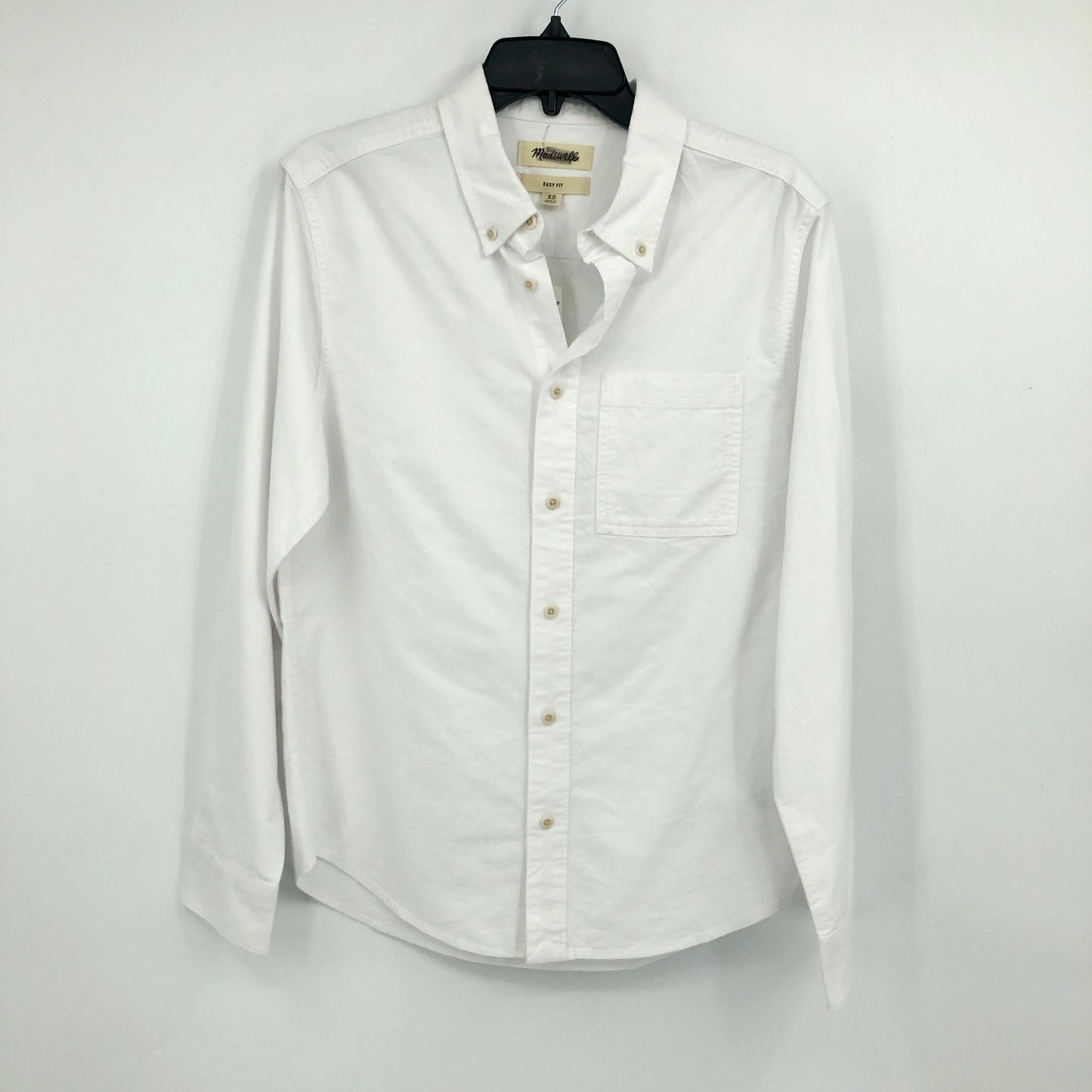 MADEWELL Men's The Vintage-Worn Oxford Shirt XS White Lighthouse NJ710 NWT