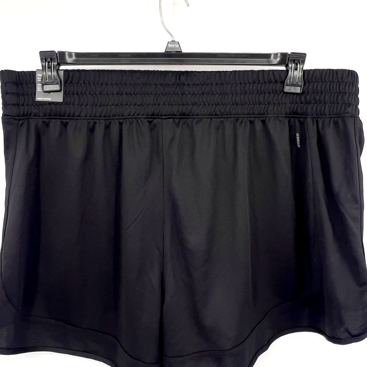 ADIDAS Women's Pacer Essentials Knit Athletic Shorts 3X Black High-Rise NWT