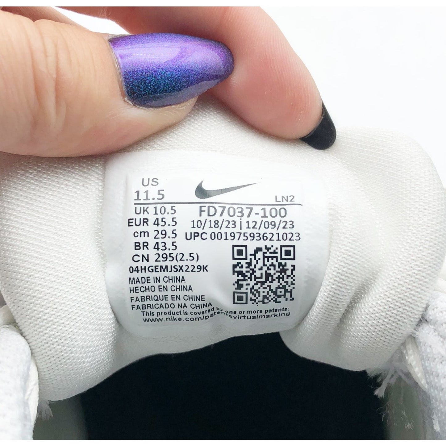 Nike Men's Alpha Menace 4 Pro Molded Football Cleats Size 11.5 White Black NWOB