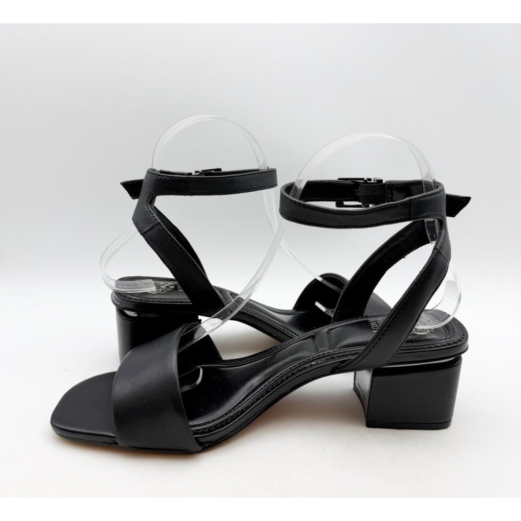Vince Camuto Womens Acaylee Heeled Sandals Size 7.5 WIDE EU 38 Black NIB