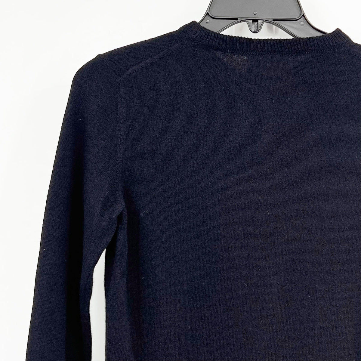 A/C ACTIVE CASHMERE Womens Fitted Cashmere Sweater XS Black Crewneck NWT