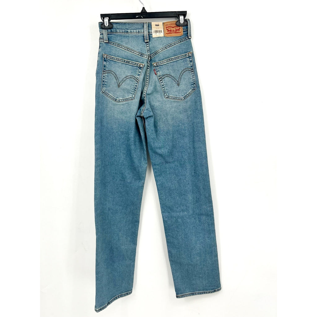 Levi's Womens Ribcage Straight Jeans 25x32 0 Blue Ringing Bells 79078-0017 NWT