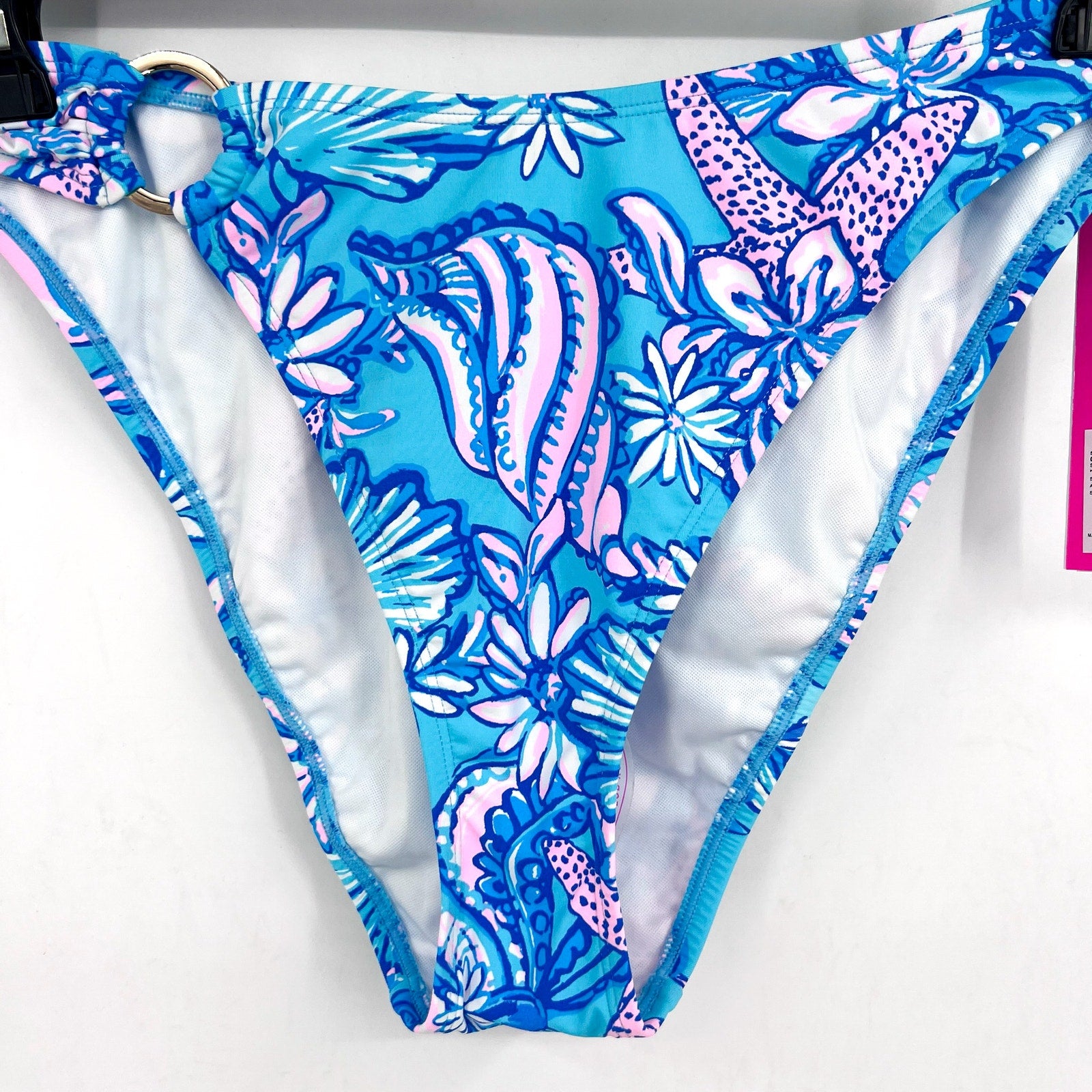 LILLY PULITZER Women's Kylen Bikini Bottom Size 14 Amalfi Blue Sound Sirens NWT