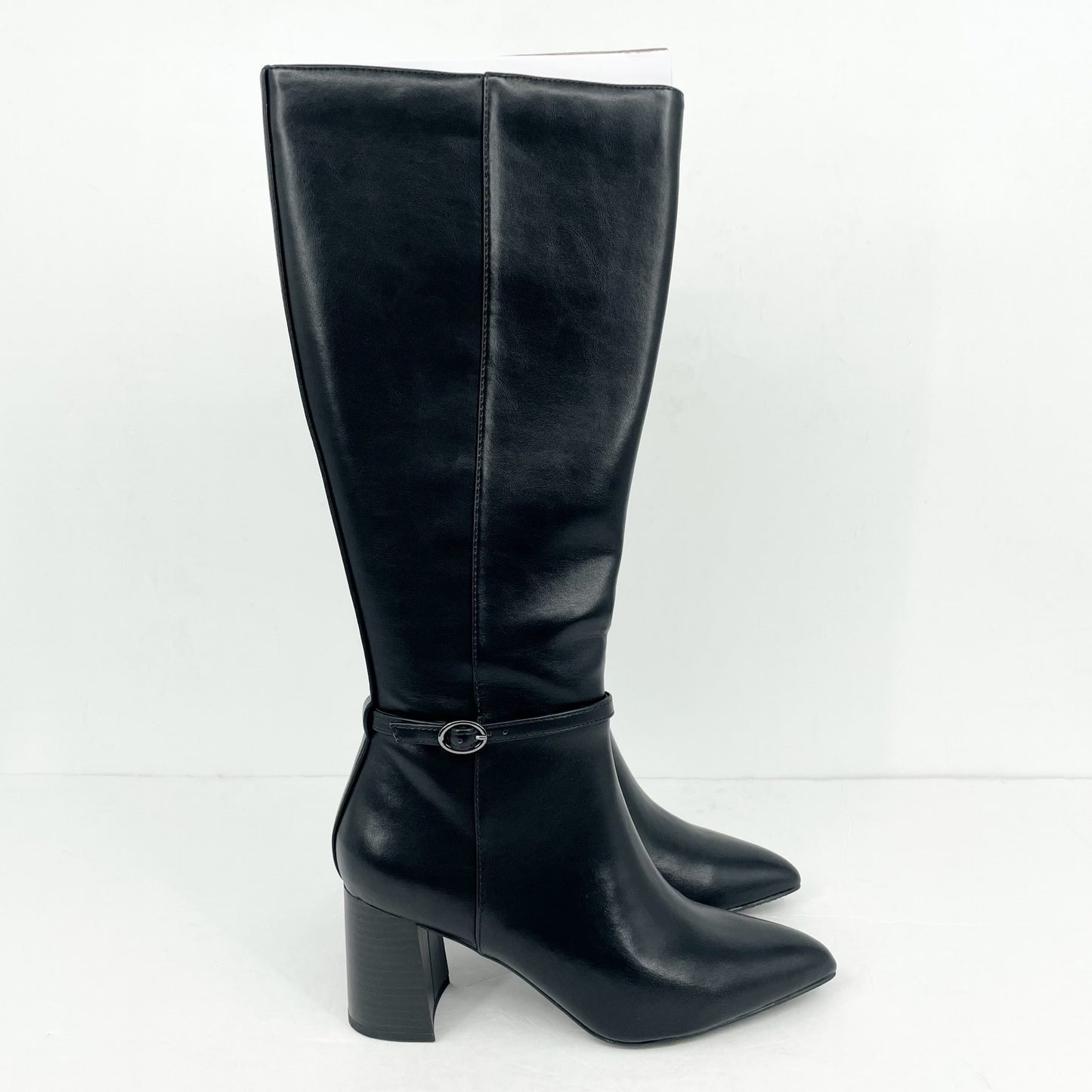 Anne Klein Womens Brenice Knee High Boots US 9 M EU 39.5 Black NIB