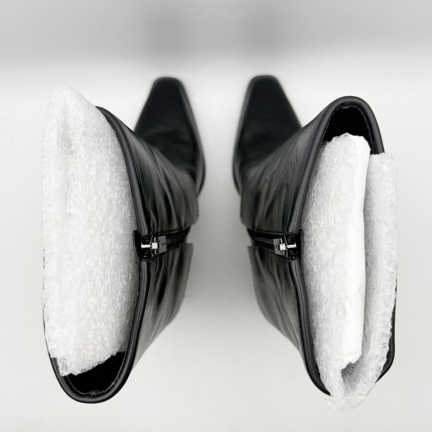 Vince Camuto Womens Alolison Foldover Mid-Calf Bootie 5.5 M Black Leather NWOB