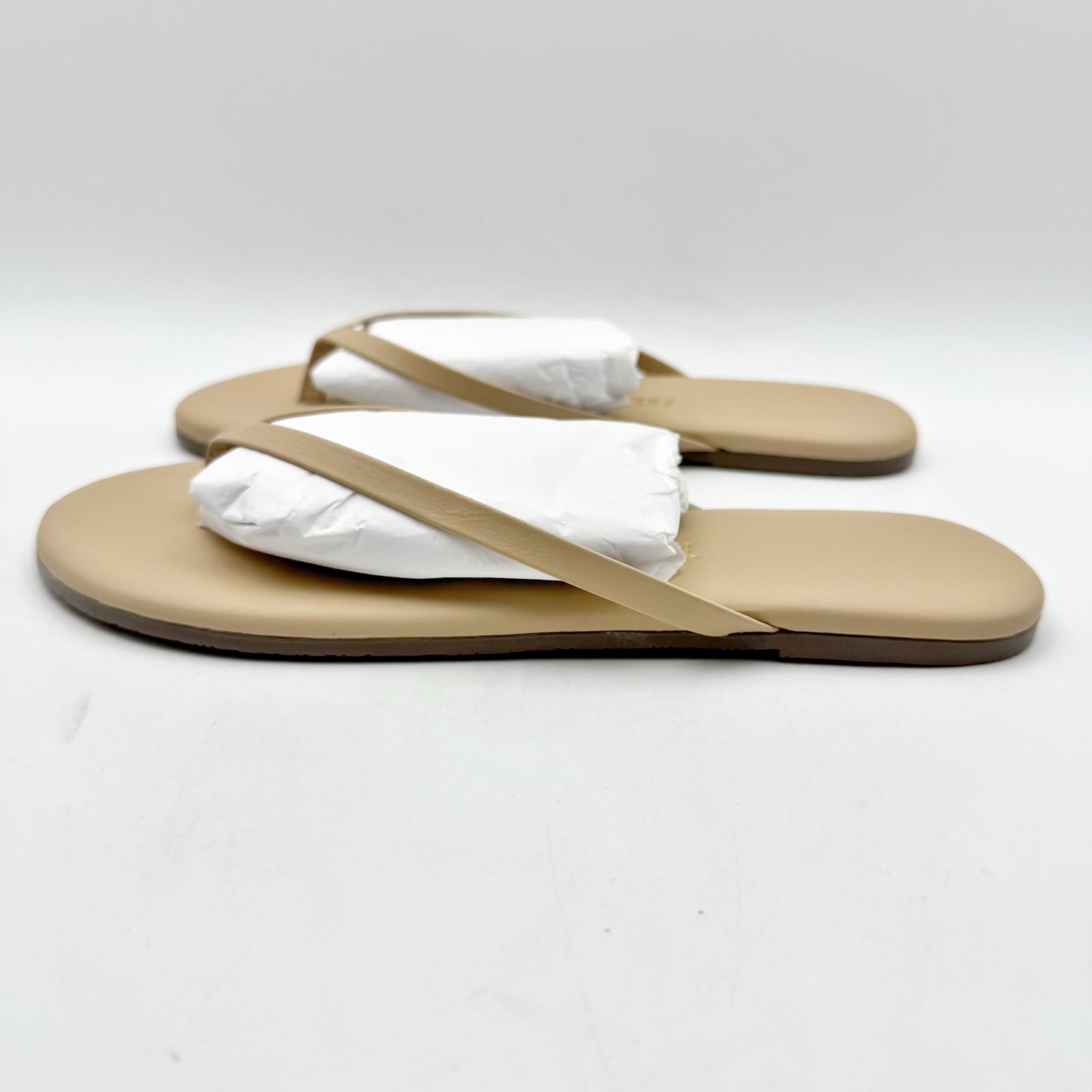 TKEES Womens Foundation Matte Sandals US 7 M Nude Cowhide Leather NWOB