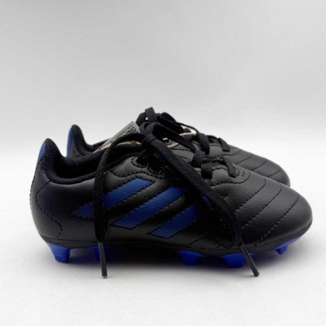 Adidas Youth Goletto VIII Firm Ground Soccer Cleats Size 10 Kids Black Blue NWOB