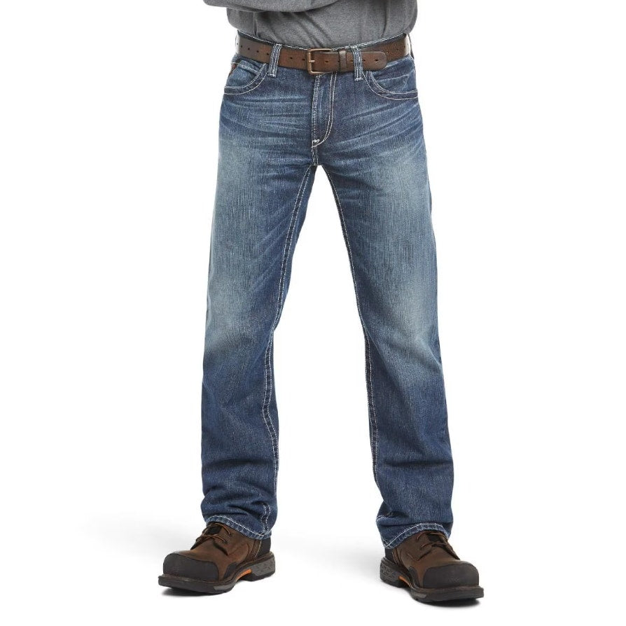 ARIAT Men's FR M4 Relaxed Ridgeline Boot Cut Jeans 34x32 Glacier Blue Denim NWT