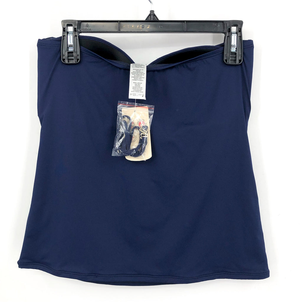 TOMMY BAHAMA Bandini Swim Top Small Navy Blue Pearl Sarong Strapless NWT