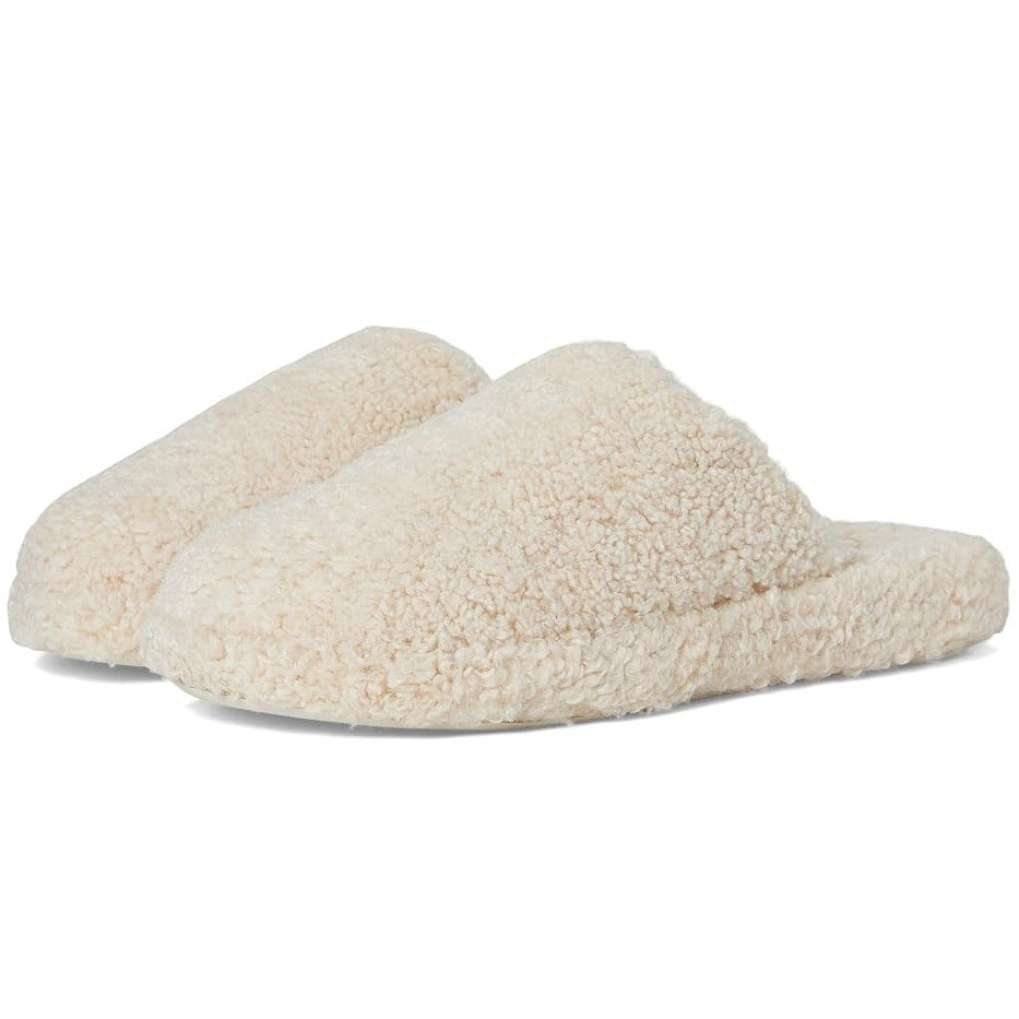 FitFlop Womens Iqushion D-Luxe Padded Teddy Mules US 9 EU 41 Cream Beige NIB