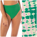 MAAJI Suzy Q Rise Reversible Bikini Bottom Small Green Enchanting Emerald NWT