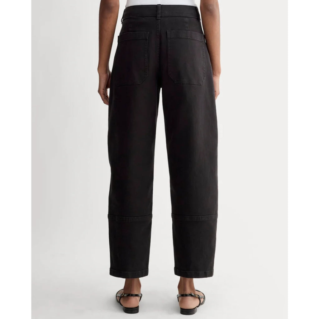 EVERLANE Women's The Utility Barrel Pants Size 10 Black Cotton Twill NWT