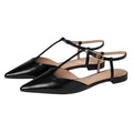 Cole Haan Womens Marlah T-Strap Heels Size 6.5 B Black Leather NWOB