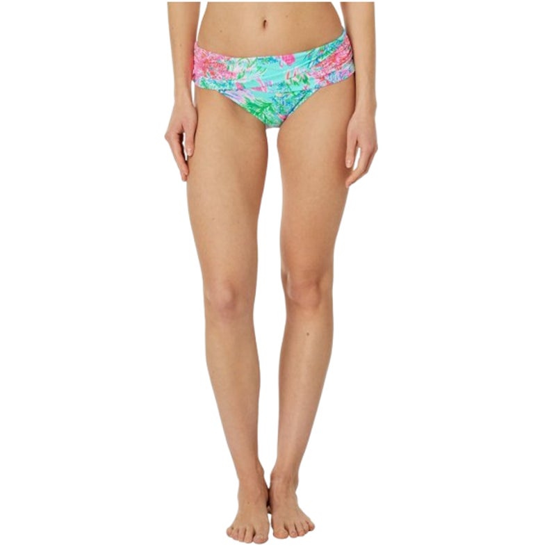 LILLY PULITZER Lagoon Sarong Hipster Bikini Bottom SZ 2 Blue Cay To My Heart NWT
