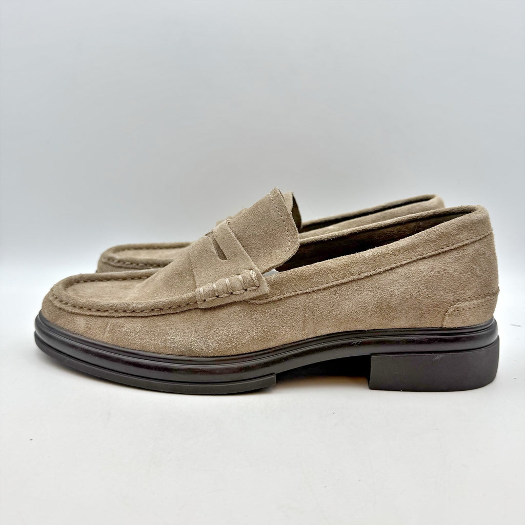 Aldo Mens Tucker Penny Loafers US 8 EU 41 Taupe Beige Suede Slip On NWOB