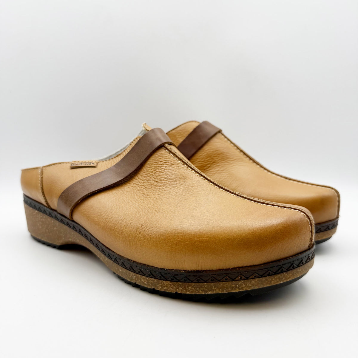 Pikolinos Womens GRANADA W0W Clogs EU 41 US 10-10.5 Tan Leather NIB