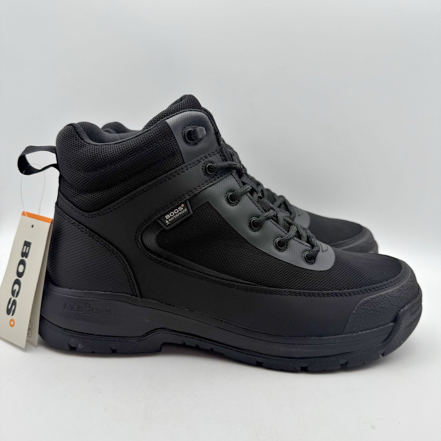 BOGS Mens Shale Glacial Grip Work Boots US 9 EU 42 Black Lace Up Waterproof NWOB